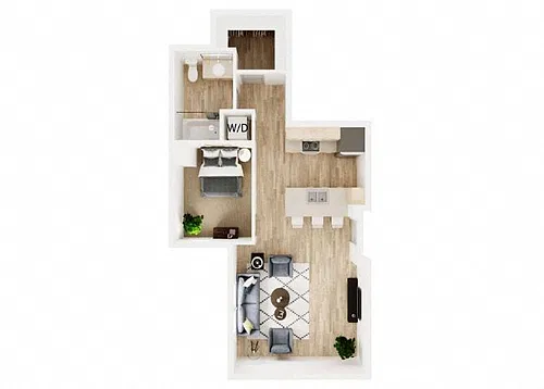 Floor plan 1B1B B