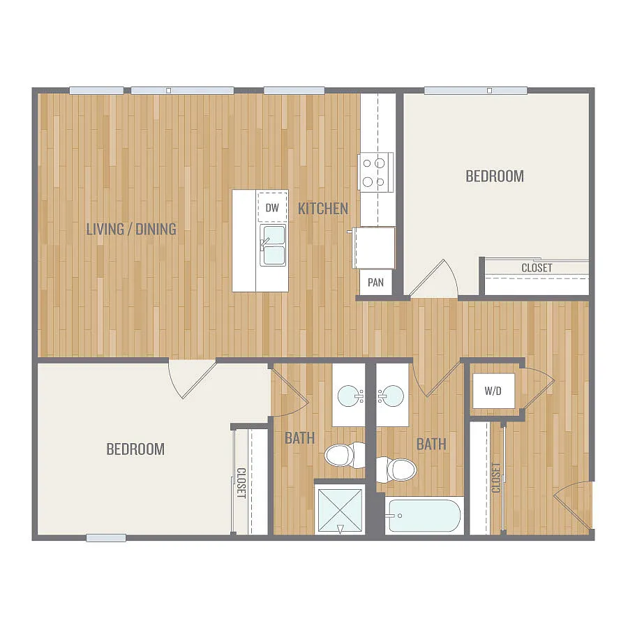 Floor plan 2 Bed C