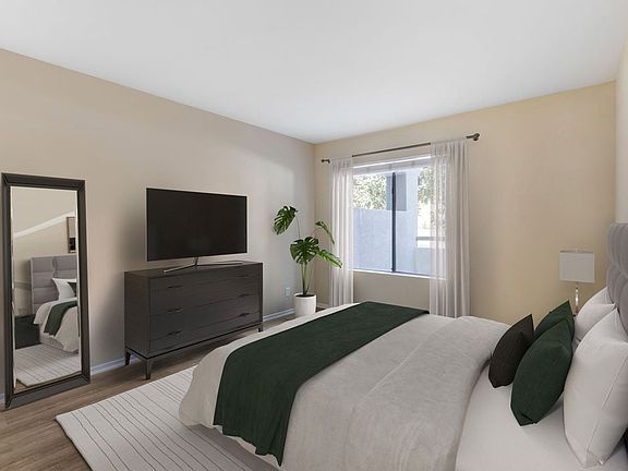 Renovated Package I bedroom with hard surface flooring