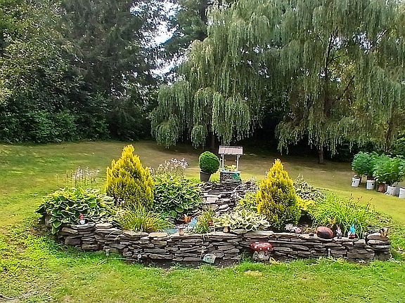 Hand dug pond