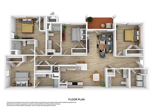 Floor plan 4 Bedroom - The Hillside