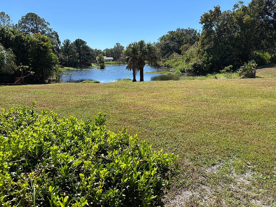 Backyard with water view