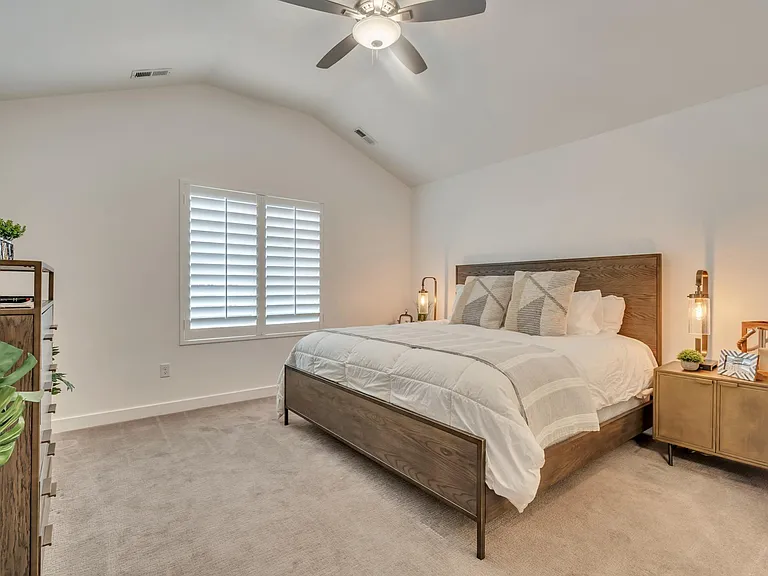 Master Bedroom with Vaulted Ceilings