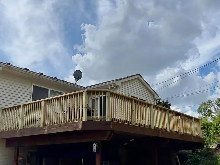 Large back deck.