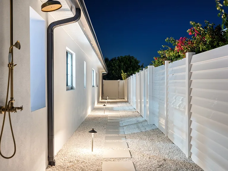 Outdoor shower after a restful day at the beach