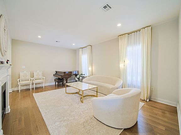 Living room with fireplace
