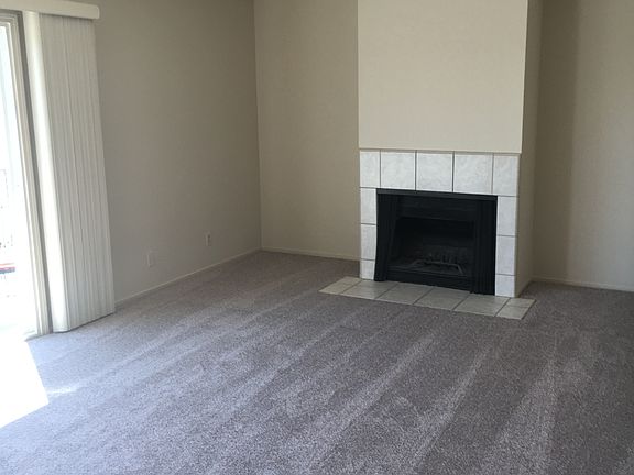 Living room with fireplace