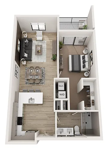 Floor plan 1X1 A11
