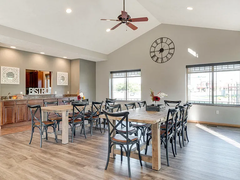 Our clubhouse is the perfect spot for entertaining large groups of friends or family.