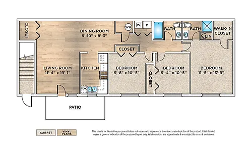 Floor plan 3 Bedroom Apartment