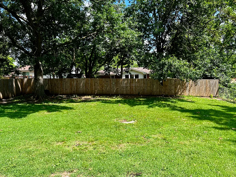 Fully-fenced backyard