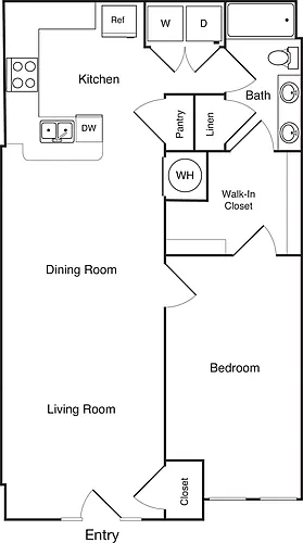 Floor plan 1 Bedroom A5