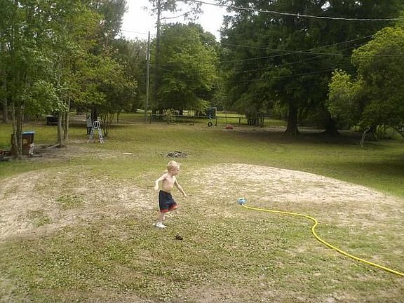 such a huge back yard