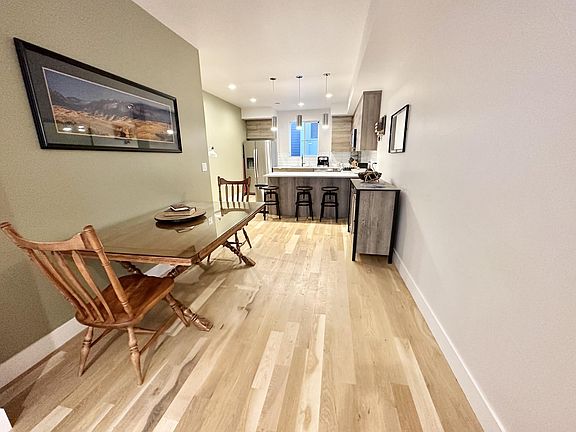 View of kitchen and dining area