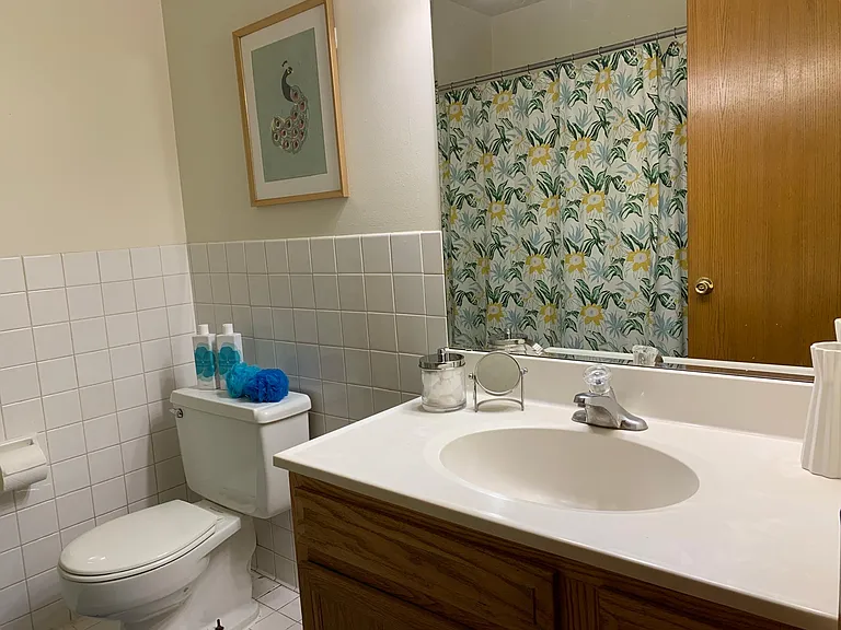 Staged bathroom