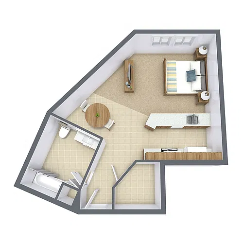 Floor plan Efficiency 01A