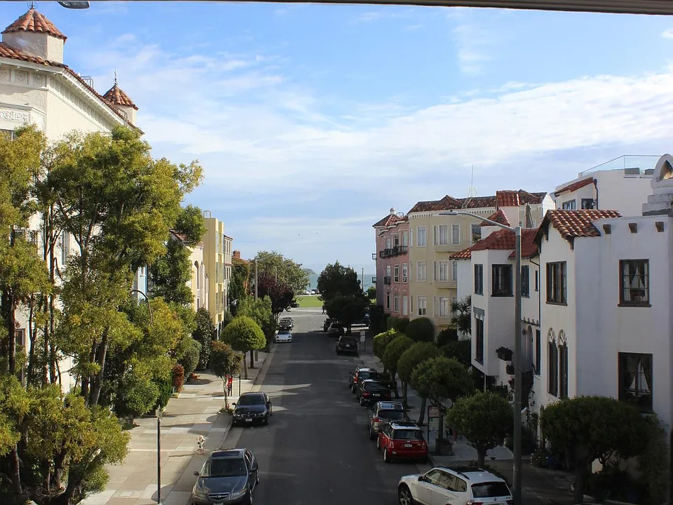 Stunning views of Alcatraz and bay from living room bay windows!