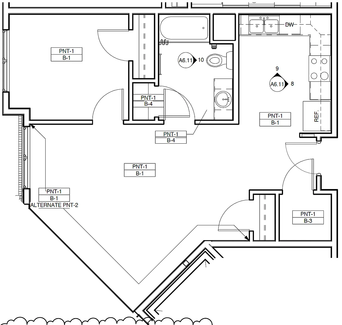 Floor plan One Bedroom