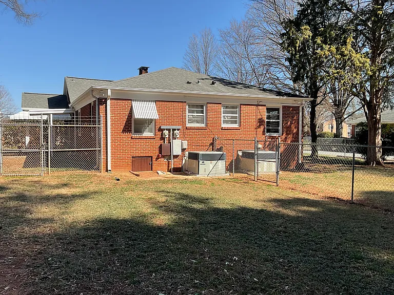Rear of duplex (left side)