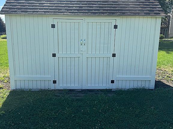 shed in backyard