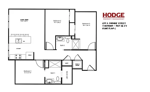 Floor plan Three bedroom