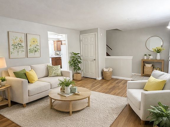 Staged Living Room - 2/3 Bedroom Townhome