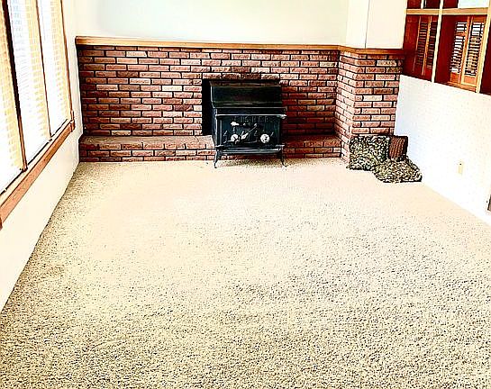 Front room Brick Fireplace