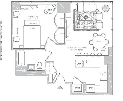 2nd image of 42 W 33rd St APT 26D