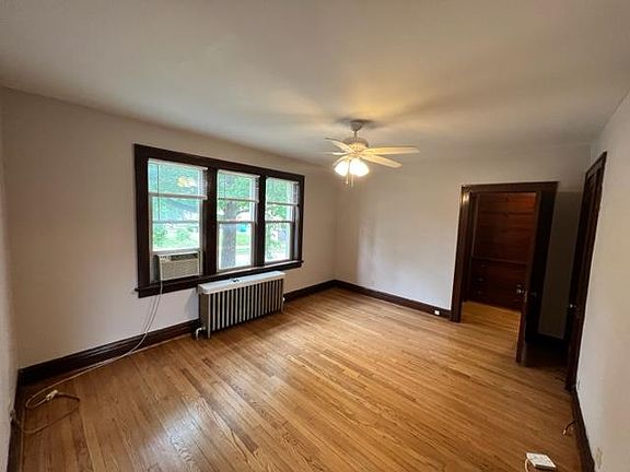 Living room from front door. Includes large closet