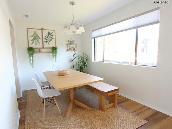 dining room, staged
