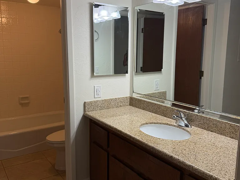 Bathroom #1 vanity connected to bedroom