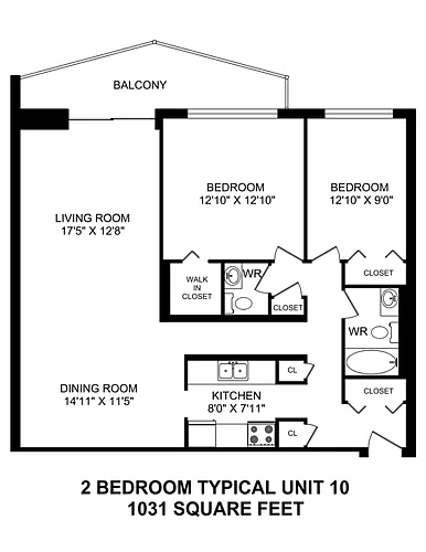 Floor plan 2 Bedroom