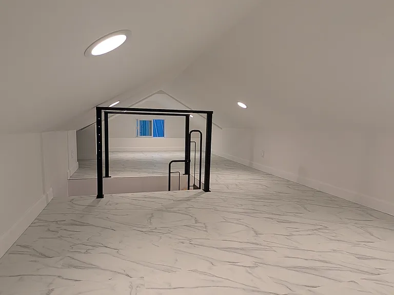 main flex space area. cable railing to be completed