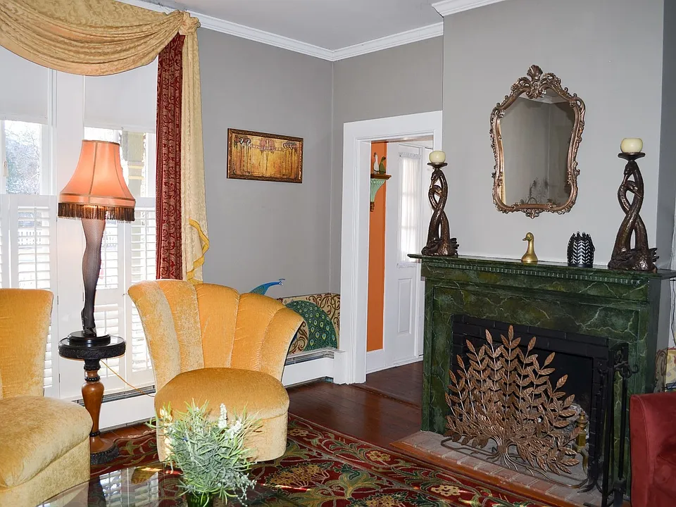 fire place in living room