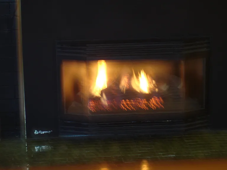 Gas Fire in the Fireplace
Gives a Cozy Warmth to a Chilly Night
But homes Radiant Heat is Wonderful.