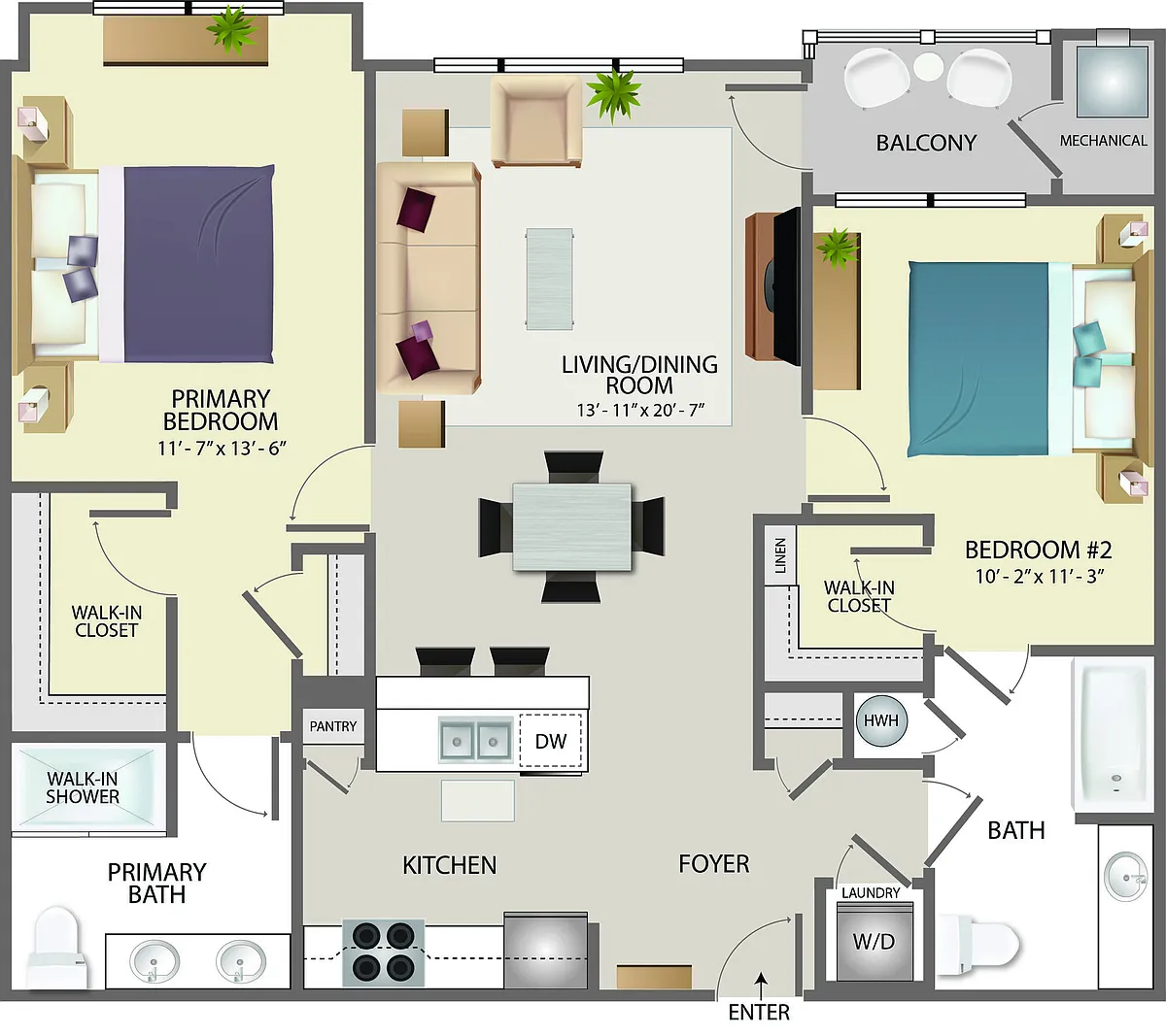 Floor plan 2H-Bay