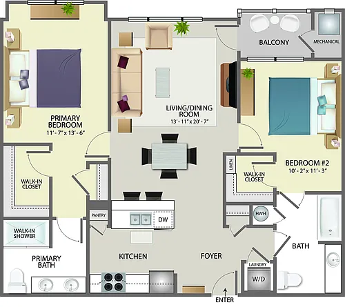 Floor plan 2H-Bay