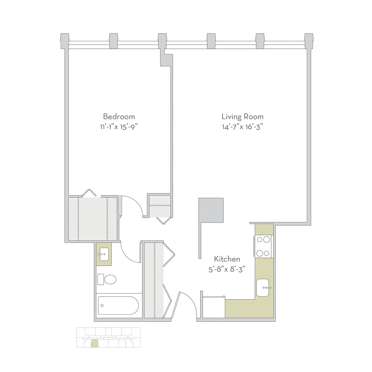 Floor plan 1bs05