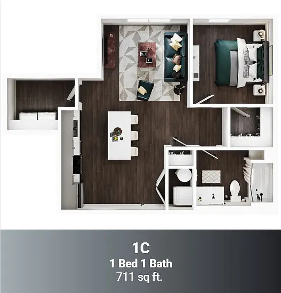 Floor plan Porchlight - 1C