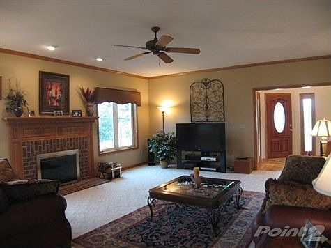 Living Room with Natural Fireplace