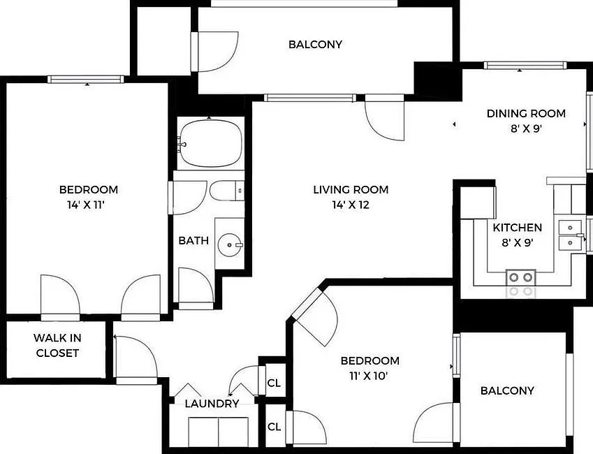 2 bed, 879 sqft, $2,395 — Photo 2
