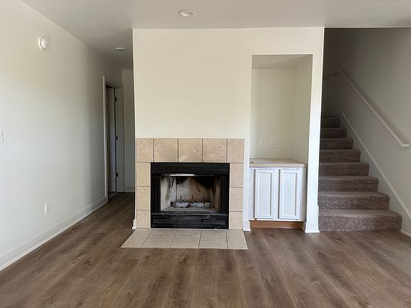 Wood burning fireplace