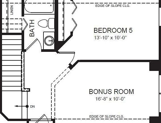 Optional 2nd Floor w/Bonus, Bedroom 5 & Bath 3