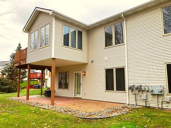 Large brick paved patio