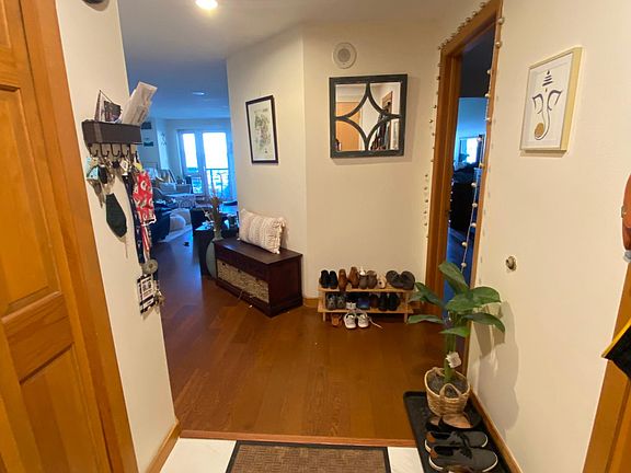 Entryway (coat closet on left, guest bath on right)