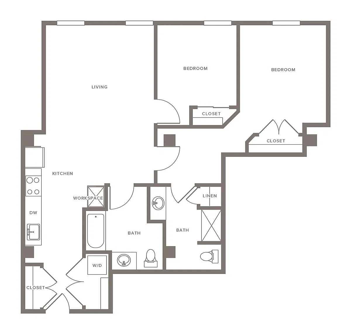 Floor plan B11 - Two Bedroom
