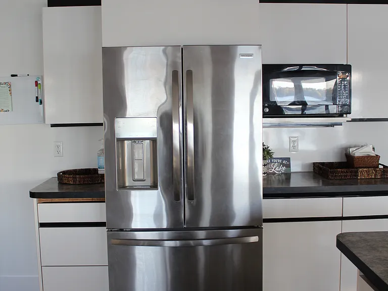 Kitchen with new fridge