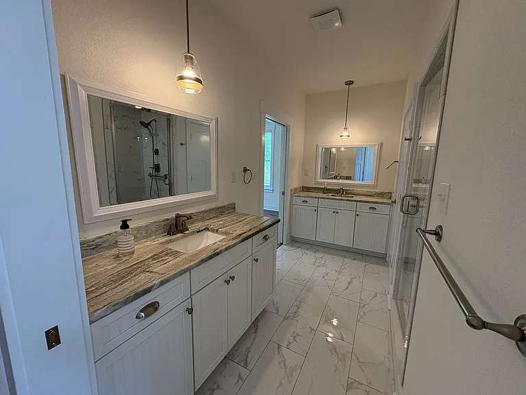 bathroom entrance from side bedroom