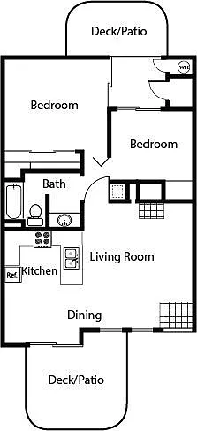 Floor plan 2x1B