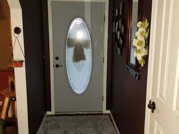 Front door with real wood floor